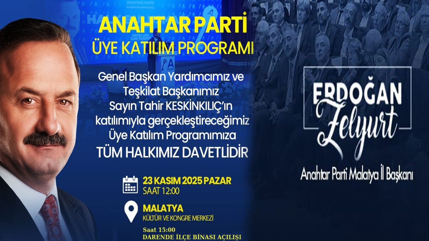 Anahtar Parti Üye Katılım Töreni Düzenliyor Zelyurt “Malatya Bizi Yalnız Bırakmayacak”
