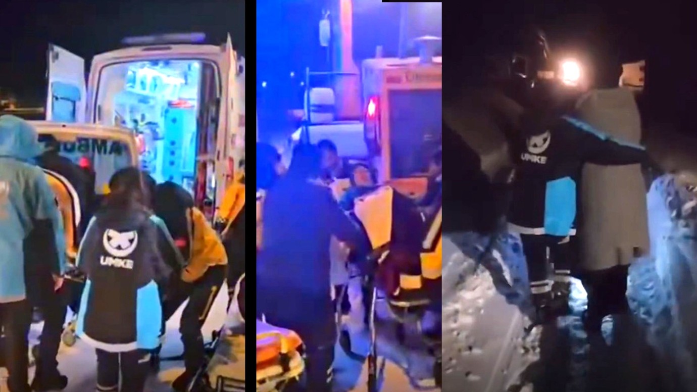 Anne Ve Bebek Kepçe Yardımıyla Kurtarıldı