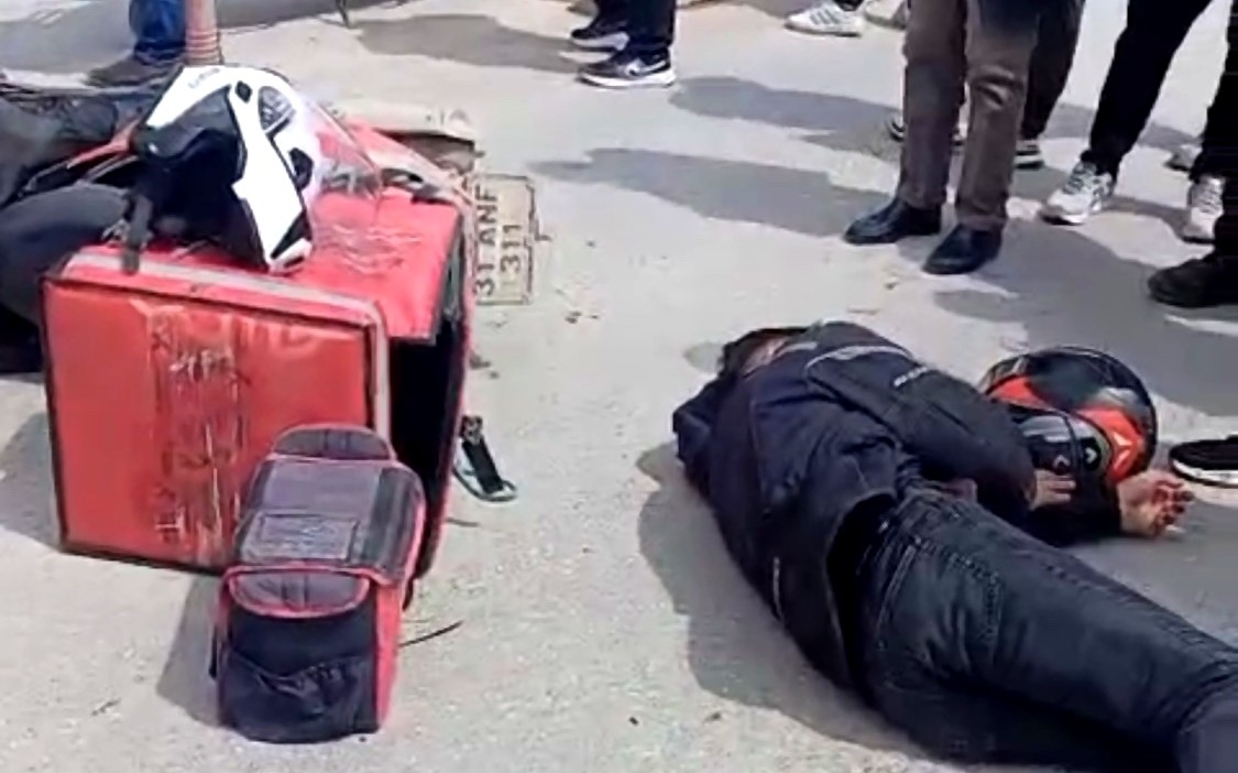 İnönü Caddesi’ndeki Kazada Motokurye Yaralandı!
