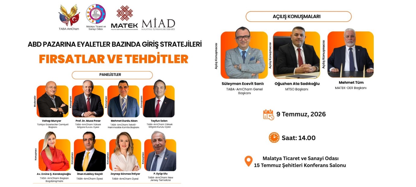 ABD Pazarındaki Fırsatlar Malatya TSO’da Masaya Yatırılacak