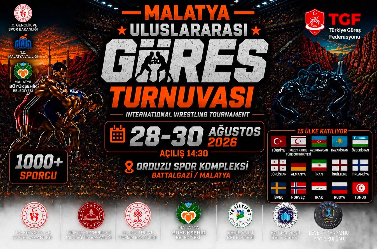 Malatya Uluslararası Güreş Turnuvası 28 Ağustos’ta Başlıyor