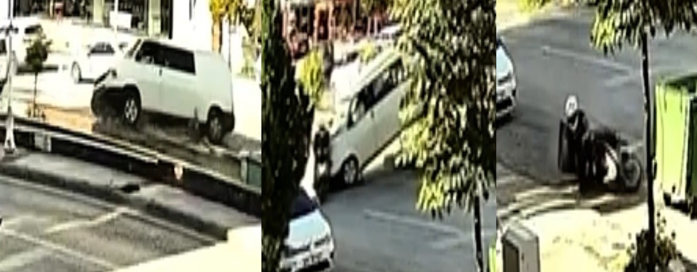 Kontrolden Çıkan Minibüs Motosiklete Çarptı