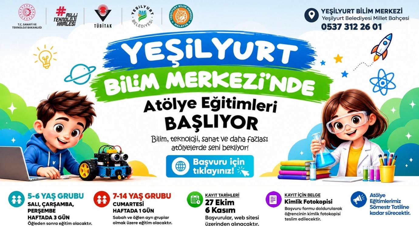 Yeşilyurt Bilim Merkezi’nde Yeni Dönem Kayıtları Başladı