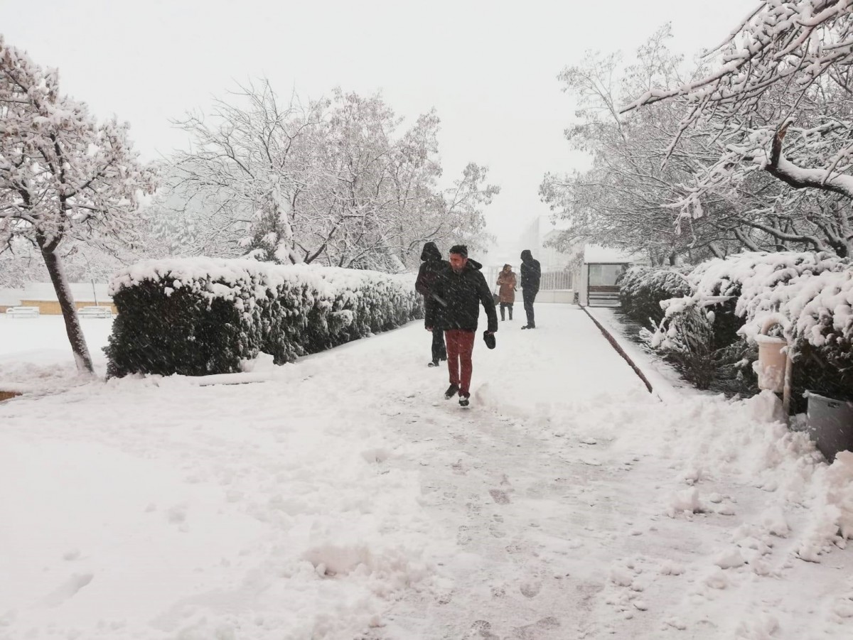 Malatya’nın yüksek kesimlerde kar kalınlığı yarım metreye ulaştı