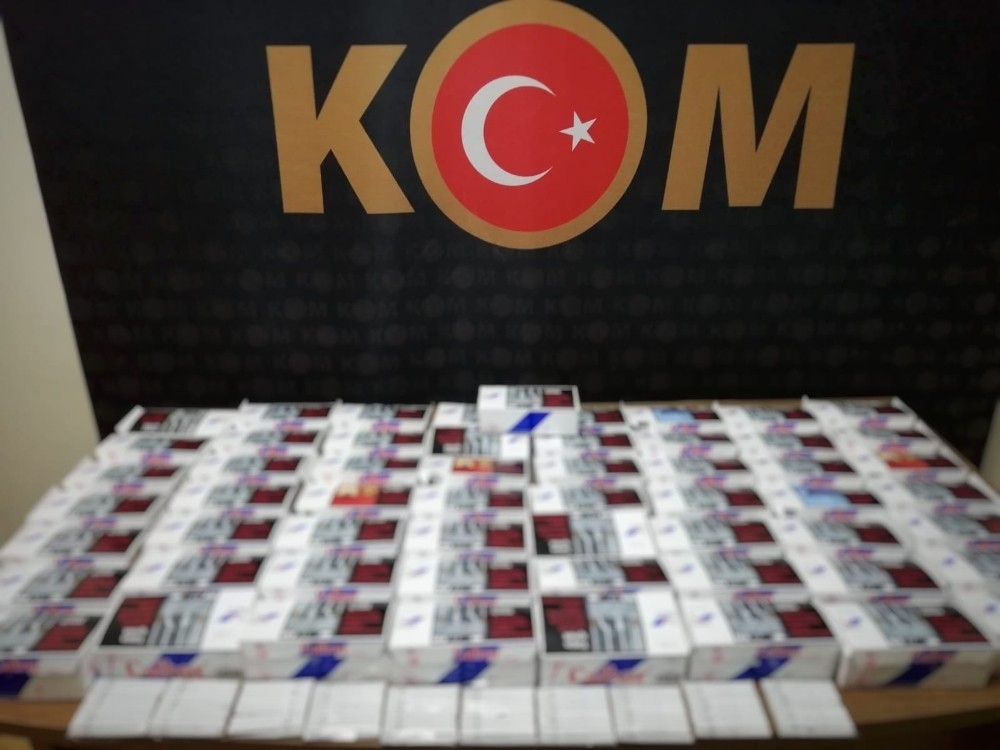 11 bin 400 adet içi tütün doldurulmuş makaron ele geçirildi