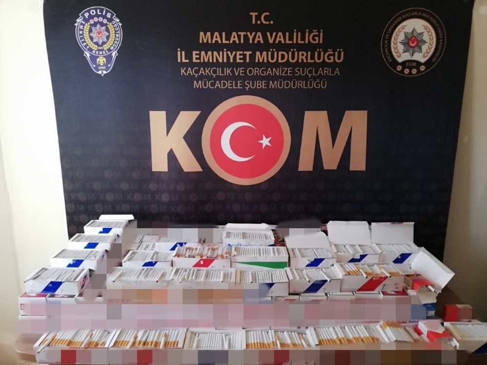 Malatya’da 18 bin sahte bandrollü boş makaron ele geçirildi